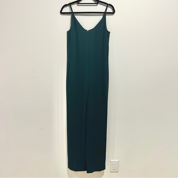 Aritzia Babaton Adjustable Strap V Neck Jumpsuit w/Pockets Dk Green Sz: 0 - Picture 5 of 13
